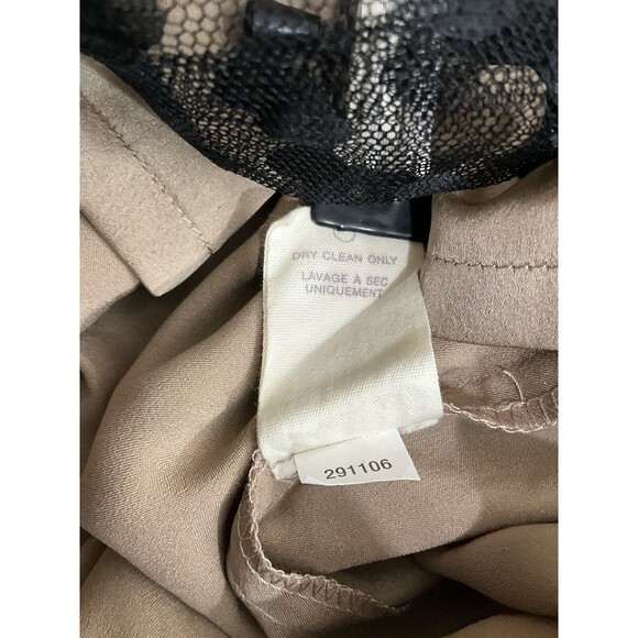 Fossil Womens Polka Dot Mesh Overlay Mini Dress S Black Beige Whimsygoth Retro - Picture 8 of 8